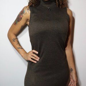 Calvin Klein Turtleneck Sleeveless Knee-Length Pencil Dress Women's Size Medium